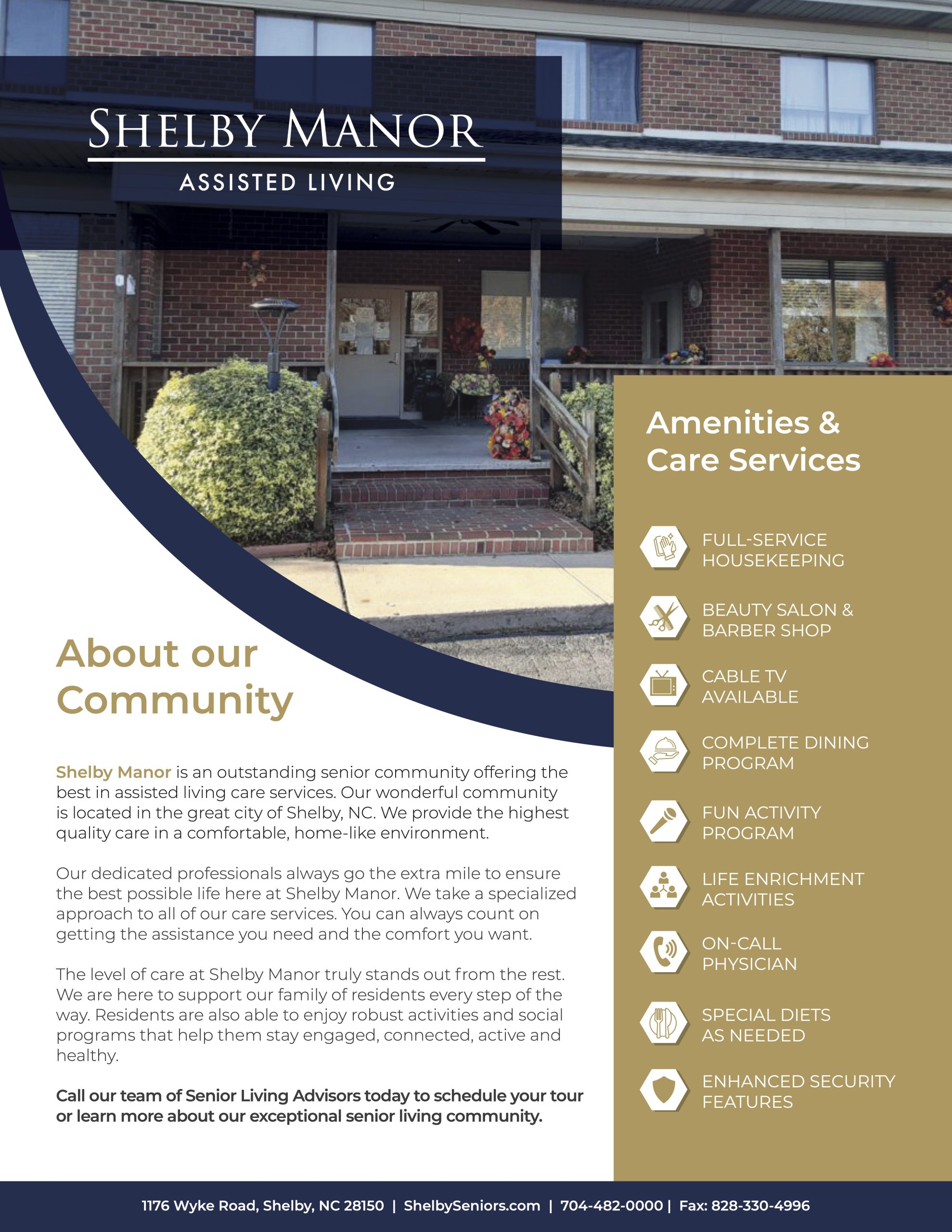 Shelby Manor- About our Services
